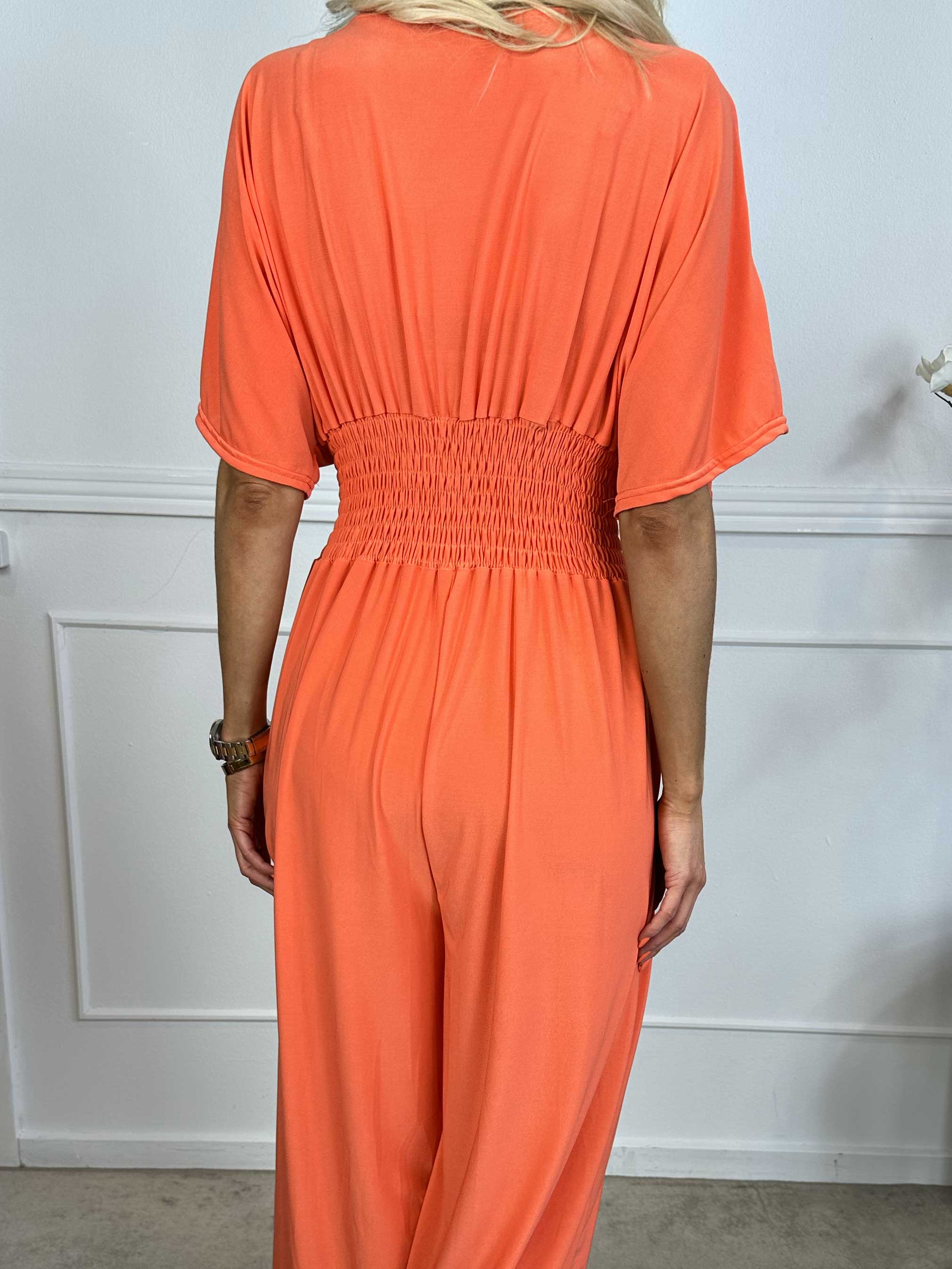 Pams Plain Jumpsuit - Elastisk enfärgad byxdräkt